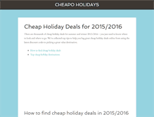 Tablet Screenshot of cheapoholidays.co.uk